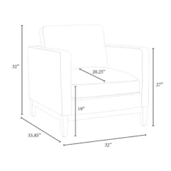 Woodland Hills Wood Base Chair Light Gray - Threshold™ Designed With Studio McGee -Baxton Studio Shop GUEST 6e8f4d51 943c 49ba 9657 ccd0dc5a9fa7