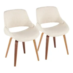 Set Of 2 Fabrico Mid-Century Modern Dining/Accent Chair - Lumisource -Baxton Studio Shop GUEST 6ebe56fa 1c07 40f3 ba81 cfc4cf03d094