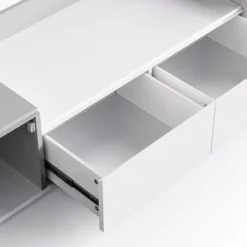 Modern TV Stand For 70" TV With Large Storage And Magnetic Doors, White - ModernLuxe 19 Modern TV Stand For 70" TV With Large Storage And Magnetic Doors, White - ModernLuxe -Baxton Studio Shop GUEST 6ed69fa6 6fae 4c64 8ae2 98e7d9a54a1f