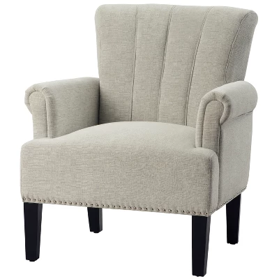 Accent Rivet Tufted Polyester Armchair-ModernLuxe 1 Accent Rivet Tufted Polyester Armchair-ModernLuxe
