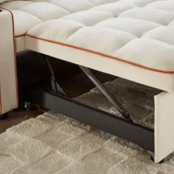 CAVINAS Sleeper Sofa Couch With Pullout Bed, Modern Sleeper Sofa, Adjustable Backrest Pull Out Sofa Bed Living Room