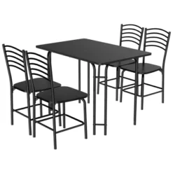 Costway 5 Piece Dining Set Home Kitchen Table 29.5'' And 4 Chairs With Metal Legs Modern Black -Baxton Studio Shop GUEST 6f603daa b478 4810 90c8 ff94b34be6b6