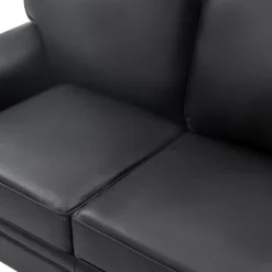 Antonia 60" Wide Chesterfield Loveseat, Genuine Leather Sofa With Nailhead Trim And Rolled Armrests -A+B | ARTFUL LIVING DESIGN -Baxton Studio Shop GUEST 6f6352a4 e6a4 45f8 8c65 a8892750febd