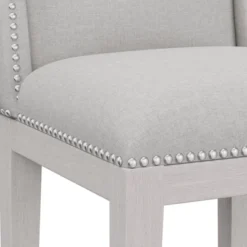 Set Of 2 26" Bronn Non Swivel Counter Height Barstools White /Silver - Hillsdale Furniture -Baxton Studio Shop GUEST 6f734336 73cd 4d00 a2c0 7375fe9772a0