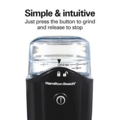 Hamilton Beach Coffee Grinder Black - 80410: Electric Blade Grinder For Coffee Beans, Medium Grind, 12 Cup Capacity 12 Hamilton Beach Coffee Grinder Black - 80410: Electric Blade Grinder For Coffee Beans, Medium Grind, 12 Cup Capacity -Baxton Studio Shop GUEST 6f7b58c6 dfe1 4e93 a1d0 998fada7abac