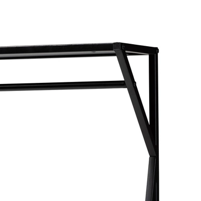 Laima Distressed Wood And Metal Finished Entryway Coat Hanger Brown/Black - Baxton Studio 3 Laima Distressed Wood And Metal Finished Entryway Coat Hanger Brown/Black - Baxton Studio - Image 3