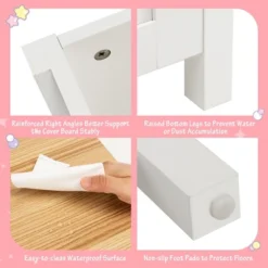 Costway Wooden Toy Storage Organizer Kids Toy Chest W/Lid For Kindergarten Bedroom White -Baxton Studio Shop GUEST 6fc2c821 1cd8 4f3e 9eee 1d8fac48cfdd