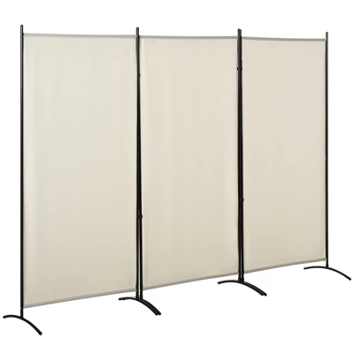 HOMCOM 3-Panel Room Divider Folding Privacy Screen Separator Partition Wall For Indoor Bedroom Office 100" X 72" 3 HOMCOM 3-Panel Room Divider Folding Privacy Screen Separator Partition Wall For Indoor Bedroom Office 100" X 72" - Image 3