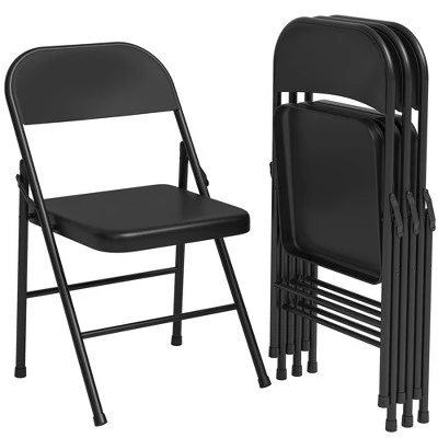Whizmax 2-Pack Folding Chairs, 350lb Capacity Metal Frame, Portable Black Foldable Chairs For Indoor/Outdoor, Dining/Living Room & Office 8 Whizmax 2-Pack Folding Chairs, 350lb Capacity Metal Frame, Portable Black Foldable Chairs For Indoor/Outdoor, Dining/Living Room & Office - Image 8