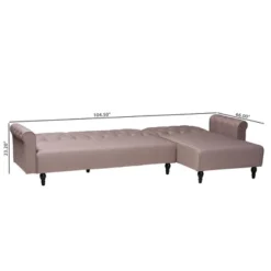Baxton Studio Chesterfield Fabric Upholstered Convertible Sleeper Sofa -Baxton Studio Shop GUEST 70254e07 e84a 4559 84c5 831362d735a6