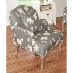 Floral Upholstered Armchair - Gray - Linon 14 Floral Upholstered Armchair - Gray - Linon -Baxton Studio Shop GUEST 70293f4d 93b2 48d1 b0fe 58caf1f73f14