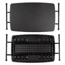 Folding Table Set - Set Of 2 Lightweight Portable Tables - Small Plastic Desk For Camping, Playing Cards, Crafting, And More By Everyday Home (Black) 11 Folding Table Set - Set Of 2 Lightweight Portable Tables - Small Plastic Desk For Camping, Playing Cards, Crafting, And More By Everyday Home (Black) -Baxton Studio Shop GUEST 70572897 2685 4c32 93e1 71ac3c099d84