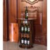 Vintiquewise Wooden Wine Barrel Console, Bar End Table Lockable Cabinet
