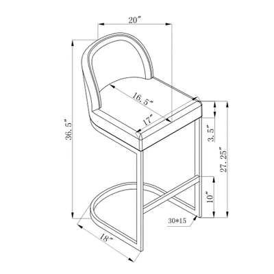 Airlie Barstool - Chic Home Design 1 Airlie Barstool - Chic Home Design