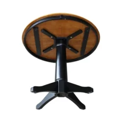 36" Mark Round Top Pedestal Table Black/Cherry - International Concepts -Baxton Studio Shop GUEST 70873c71 1a69 4ac0 9f6d ce8c92ba241a