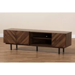 Berit Wood TV Stand For TVs Up To 70" Walnut - Baxton Studio -Baxton Studio Shop GUEST 70a97c6a cc52 4343 a82e 65f055630373