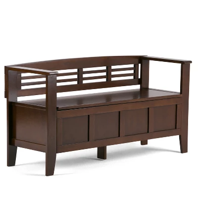 48" Chandler Solid Wood Entryway Storage Bench - Wyndenhall 10 48" Chandler Solid Wood Entryway Storage Bench - Wyndenhall - Image 10