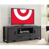 Modern Urban Industrial TV Stand For TVs Up To 65" Charcoal - Saracina Home