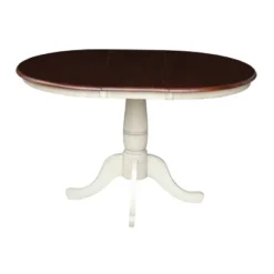 5pc 36" Dining Set RoundExtendable Dining Table Wood/Antiqued Almond/Espresso - International Concepts -Baxton Studio Shop GUEST 712060b7 22fe 4d4a b188 00e0b15059a6