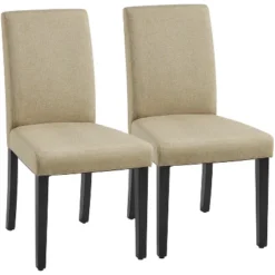 Yaheetech Set Of 2 Armless Upholstered Dining Chairs With Solid Wood Legs -Baxton Studio Shop GUEST 71339abc 624c 4f80 b104 badcbe480128