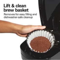 Hamilton Beach 12 Cup Programmable Coffee Maker - Black - 46290: Drip Coffee Machine, Nonstick Hot Plate, Brew Pause -Baxton Studio Shop GUEST 7134f27b bacc 42c0 abee 51157535aa23