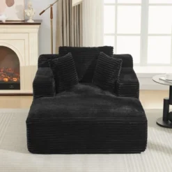 Full- Compressed Chaise Lounge Sofa Bed 48.8" Upholstered Sofa Couch With Removable Pillows, Modern Sleeper Sofa For Living Room And Bedroom, Grey -Baxton Studio Shop GUEST 71391e7c 4f85 4b17 9e48 dc22c8b0cdf1