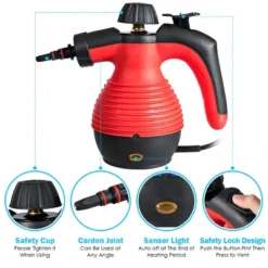 Costway Multifunction Portable Steamer Household Steam Cleaner 1050W With Attachments Red 13 Costway Multifunction Portable Steamer Household Steam Cleaner 1050W With Attachments Red -Baxton Studio Shop GUEST 71414ef0 380c 445b a4d9 56420fd95923