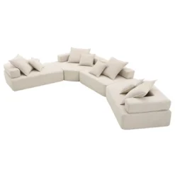 1/2/3/4pcs Oversized Modular Sectional Sofa, Boucle Convertible Floor Sofa Couch Set 4B -ModernLuxe -Baxton Studio Shop GUEST 7173763a 13f1 4cff a6cd 398e02c27945