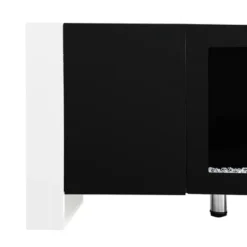 68"W TV Stand TV Console Sideboard Entertainment Center Media Console With Electric Fireplace And Cabinets For TVs Up To 78", White/Black-ModernLuxe -Baxton Studio Shop GUEST 7183c061 6bce 499f 823a 309ccdec117d