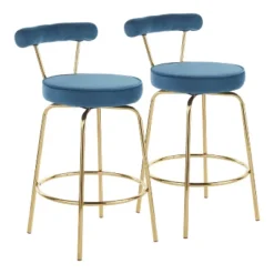 Set Of 2 Rhonda Glam Counter Height Barstools - LumiSource -Baxton Studio Shop GUEST 7194aa62 4630 4d16 b4dc d83b7e9dfdbd