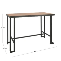 Roman Industrial Counter Height Dining Table Vintage White/Espresso - LumiSource -Baxton Studio Shop GUEST 71d6a323 be9b 4ecc 8c24 37b4ac379123