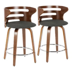 Set Of 2 Cosini Upholstered Counter Height Barstools - Lumisource -Baxton Studio Shop GUEST 71e3b3c7 36a1 4266 9118 5b0cabc57082