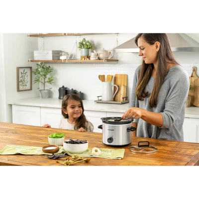 Crock-Pot 2qt Manual Slow Cooker - Stainless Steel: 3 Settings, Reheat & Warmer, Stay-Cool Handles, Dishwasher-Safe Parts 3 Crock-Pot 2qt Manual Slow Cooker - Stainless Steel: 3 Settings, Reheat & Warmer, Stay-Cool Handles, Dishwasher-Safe Parts - Image 3
