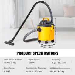 VEVOR Shop Vacuum Wet And Dry, 5 Gallon 6 Peak HP Wet/Dry Vac, Powerful Suction With Blower Function,Small Shop Vac Perfect 14 VEVOR Shop Vacuum Wet And Dry, 5 Gallon 6 Peak HP Wet/Dry Vac, Powerful Suction With Blower Function,Small Shop Vac Perfect -Baxton Studio Shop GUEST 72406de4 304d 48e7 a897 62d9f65fede3