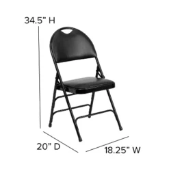 Flash Furniture 4 Pack HERCULES Series Extra Large Ultra-Premium Triple Braced Metal Folding Chair With Easy-Carry Handle -Baxton Studio Shop GUEST 724316b5 1dbc 4531 87bd c008f51369f9