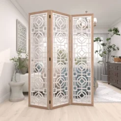 Farmhouse Wood Patterned Room Divider Screen White - Olivia & May 29 Farmhouse Wood Patterned Room Divider Screen White - Olivia & May -Baxton Studio Shop GUEST 72812314 3b72 4df4 bbe0 c234873ed095