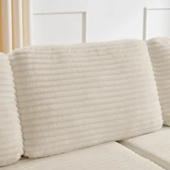 TiramisuBest 108" L Shape Modular Sectional Sofa Corduroy Compressed Couch Left/Right Seat Unfolds Queen Bed Living Room Bedroom Space Saver -Baxton Studio Shop GUEST 72ccee29 74d4 4478 9466 396cc6eefdc1