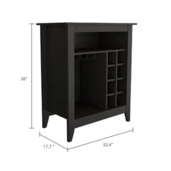 Gulches Wine Cabinet With 6 Built-in Wine Racks, 1 Open Shelf, 32"W X 17"D Top, Easy Assembly -Baxton Studio Shop GUEST 72d6a259 a2b9 412d 8973 465f256e853d