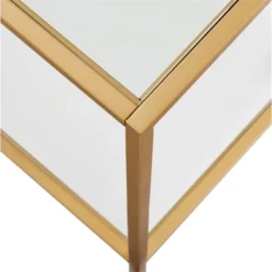 70" Metal Brass Streamlined TV Stand With Glass Shelves - Henn&Hart -Baxton Studio Shop GUEST 72ee1f82 719c 40a1 8c30 70fb30a46e25