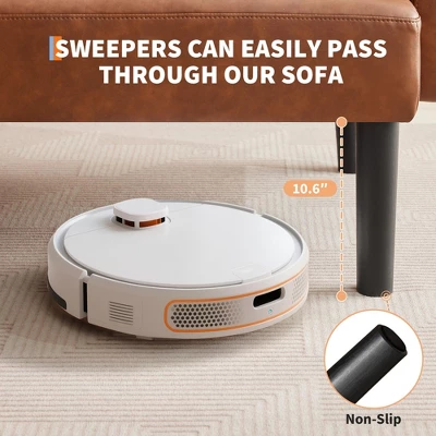 GustoWave 75.5" Convertible Futon Sofa Bed, Soft Upholstered Futon Couch, Fabric Sleeper Sofa With Adjustable Backrest 5 GustoWave 75.5" Convertible Futon Sofa Bed, Soft Upholstered Futon Couch, Fabric Sleeper Sofa With Adjustable Backrest - Image 5