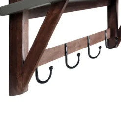 Brookside Entryway Coat Hook And Bench Concrete Coated Top And Wood Light Gray/Brown - Alaterre Furniture -Baxton Studio Shop GUEST 732694b5 4594 48b2 a910 f310fd7fab4e