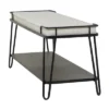 Industrial Upholstered Metal Bench Black - Olivia & May