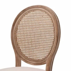 Set Of 2 Louis Fabric Upholstered With Rattan And Wood Dining Chairs Beige/Brown - Baxton Studio 11 Set Of 2 Louis Fabric Upholstered With Rattan And Wood Dining Chairs Beige/Brown - Baxton Studio -Baxton Studio Shop GUEST 7378d1f3 5dc2 4336 940f ff3b2954e664