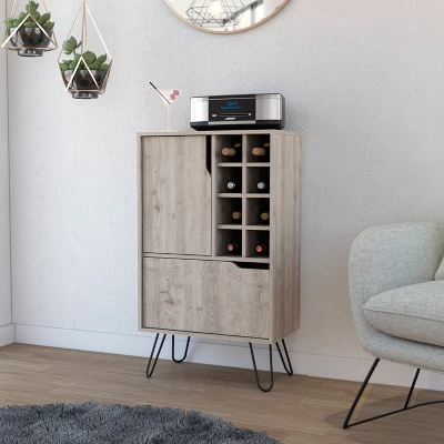 Gulches Light Gray L Bar Cabinet: Stylish Wine Storage For Narrow Spaces 7 Gulches Light Gray L Bar Cabinet: Stylish Wine Storage For Narrow Spaces - Image 7