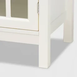 Kendall Wood And Glass Kitchen Cabinet White - Baxton Studio -Baxton Studio Shop GUEST 73d60eb0 92dc 4a48 bff2 78e8b5ad0b6a