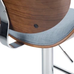 Avondale Bentwood Adjustable Height Gas Lift Barstool Linen Fabric - Wyndenhall -Baxton Studio Shop GUEST 73f98d55 d62e 4e9a bd5f f3efa985f49d