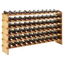 Stackable Wine Rack, Solid Wood Storage, Freestanding Floor & Countertop -Baxton Studio Shop GUEST 742fbefb f107 41ef a0e6 ba00f2c71f52