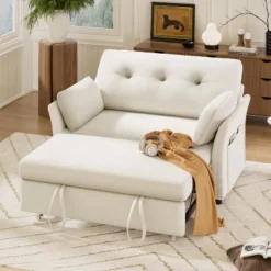 Dyonery 3-in-1 Pull Out Sleeper Sofa With Reclining Backrest & Side Pocket Chenille Convertible Sofa Bed For Living Room,Apartment,Tool-Free Assembly 19 Dyonery 3-in-1 Pull Out Sleeper Sofa With Reclining Backrest & Side Pocket Chenille Convertible Sofa Bed For Living Room,Apartment,Tool-Free Assembly -Baxton Studio Shop GUEST 74385279 6e6a 47f4 be46 78be3271f6d1