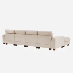 Modern Large L-Shape Sectional Sofa, Feather Filled Convertible Sofa Couch With Reversible Chaise-ModernLuxe -Baxton Studio Shop GUEST 749d5288 f5fd 4529 ab30 772203d74e9d