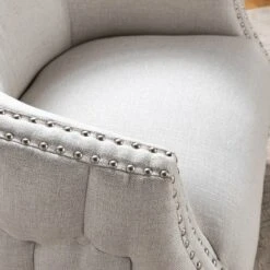 Jorge Curved And Ergonomic Design Barrel Chair With Decorative Nailhead Tirms Swivel Chair | ARTFUL LIVING DESIGN 13 Jorge Curved And Ergonomic Design Barrel Chair With Decorative Nailhead Tirms Swivel Chair | ARTFUL LIVING DESIGN -Baxton Studio Shop GUEST 74cea746 307e 4b67 8327 dff6a2b0bd14